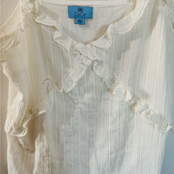 White Ruffled Spaghetti Strap Top - Picture 3 of 3